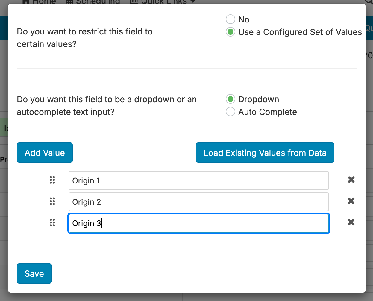 Scheduling View